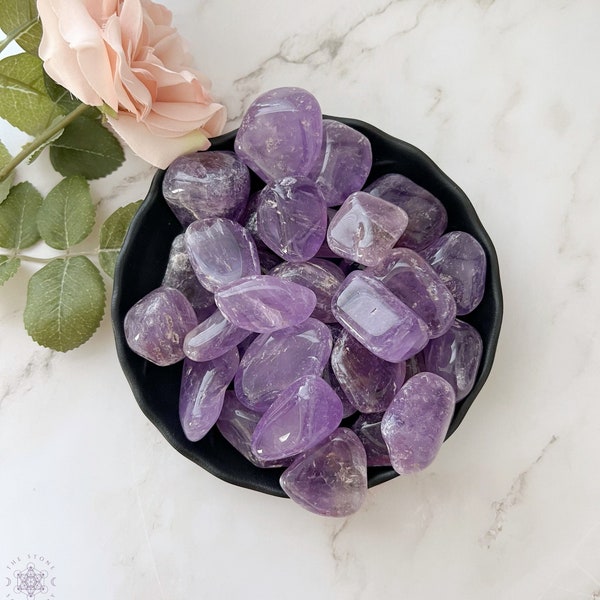 Amethyst Crystal | Large Amethyst Tumbled Stones | Amethyst Tumble from Brazil | Shop Metaphysical Crystals and Stones | Crown Chakra