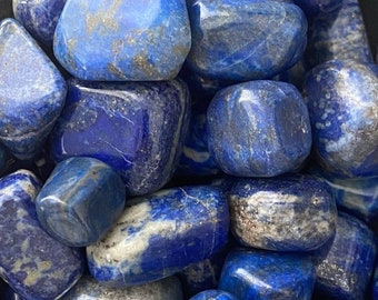 Lapis Lazuli Crystal | Lapis Lazuli Stone | Polished Lapis Lazuli Tumbled Stones | Choose Ounces or lbs - Bulk Wholesale Lots - AAA Grade
