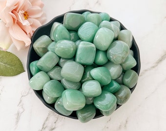 Green Aventurine Tumbled Stones | Polished Green Aventurine Crystal | Shop Metaphysical Crystals for Heart Chakra