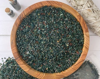 Bloodstone Crystal Chips| Bloodstone Mini Stones | 3-5mm Bloodstone Roller Ball Crystals, Bloodstone Gemstone Chips, Bloodstone Candle Chips
