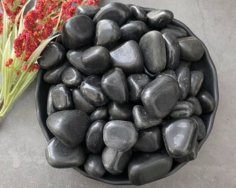 Black Tourmaline Tumbled Stones | Polished Black Tourmaline Crystal | Shop Metaphysical Crystals for Root Chakra