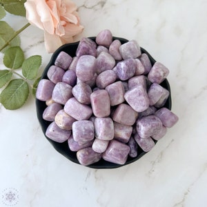 Lepidolite Tumbled Stones | Polished Lepidolite Gemstones | Shop Metaphysical Crystals for Crown Chakra