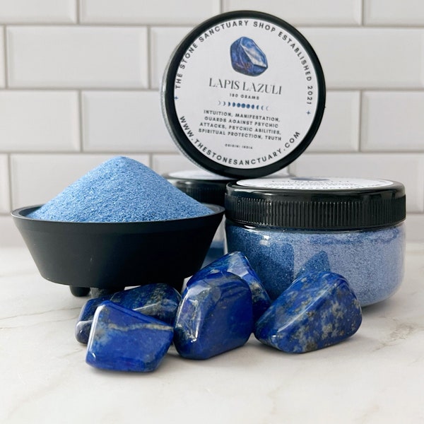 Lapis Lazuli Sand | Lapis Lazuli Gemstone Sand | 180 G Lapis Lazuli Blue Sand for Magic, Spells, Orgone, Organite, Crafts, Jewelry, Art