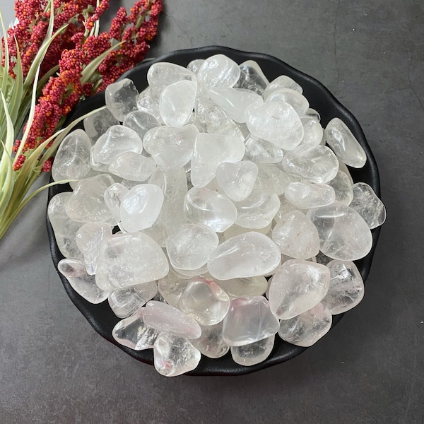 Clear Quartz Tumbled Stones | Polished Clear Crystal Quartz Crystals | Shop Quarts Metaphysical Crystals, for Crown Chakra, Charging