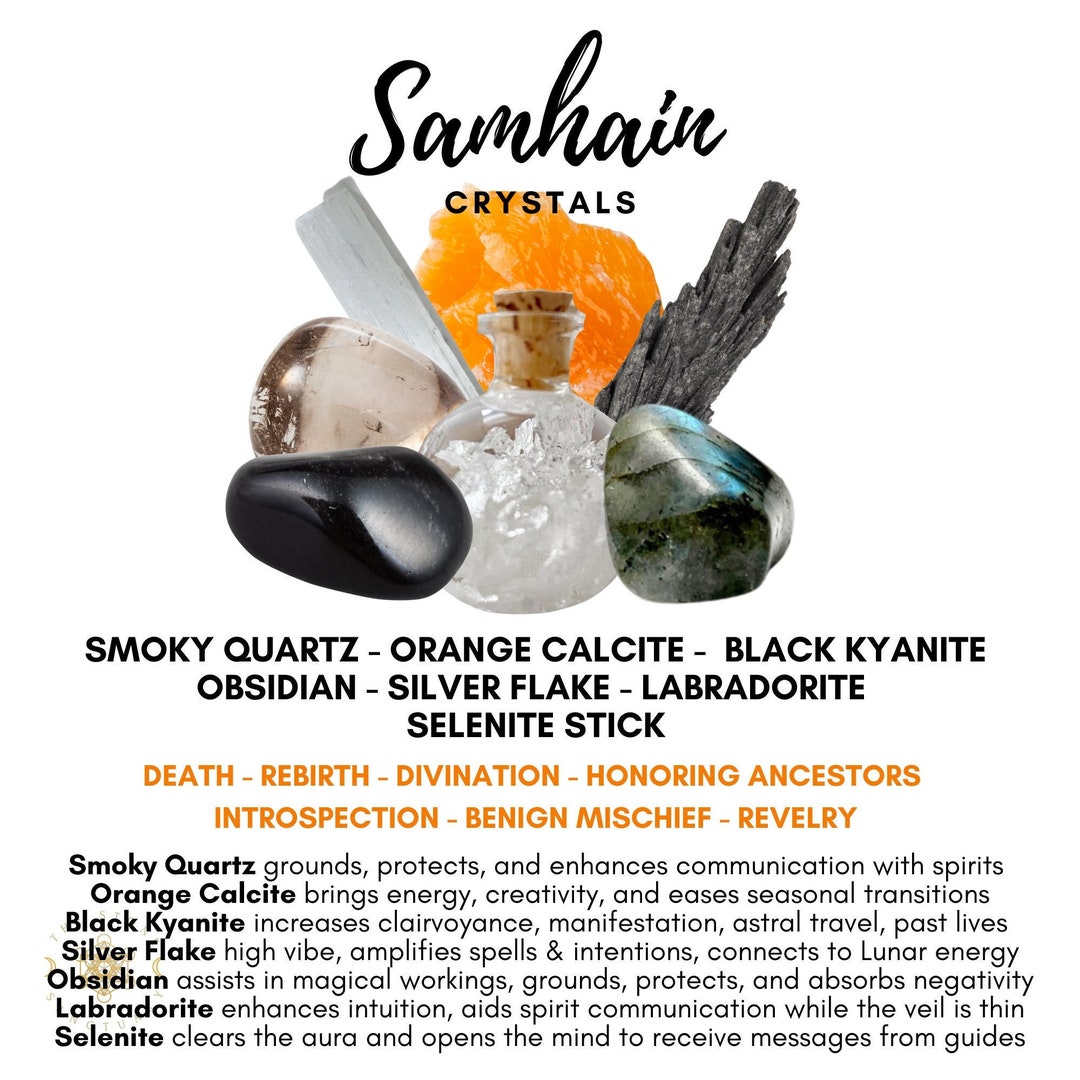 Samhain Crystals Halloween Crystal Kit Divination Honoring - Etsy