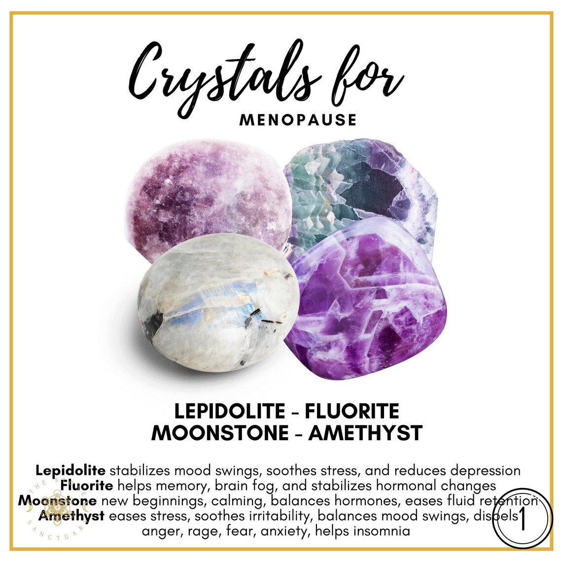 Crystals for Menopause Menopause Crystals Perimenopause Etsy