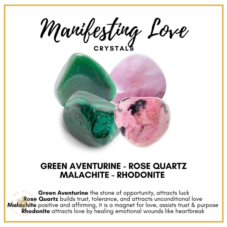 Manifesting Love Crystals Crystals for Romance Love Etsy