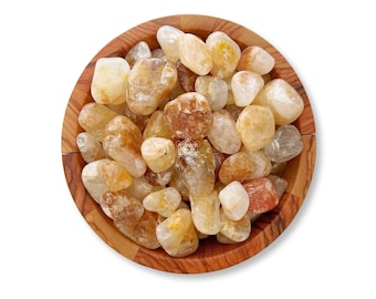 Piedras rodadas de cuarzo sanador dorado / Gemas de cristal de cuarzo sanador dorado pulido / Compre cristales metafísicos para el plexo solar