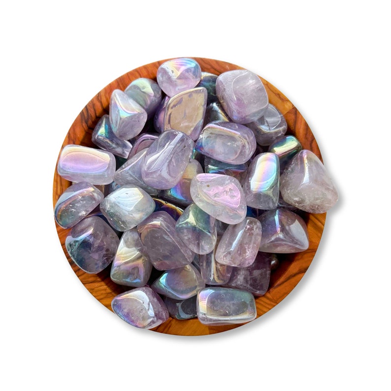 Angel Aura Amethyst Crystal Opal Aura Amethyst Tumble Polished Aura Amethyst Tumbled Stones Shop Metaphysical Crystals, High Vibration image 8