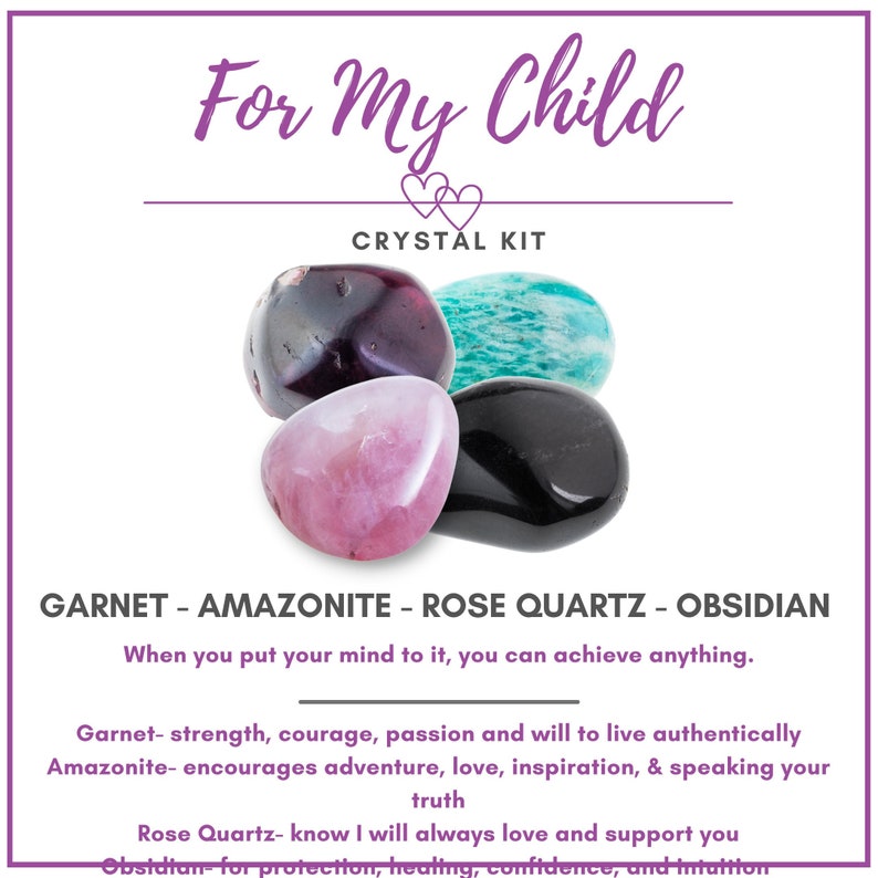 Crystals for My Child Child Crystals Child Crystal Set Etsy