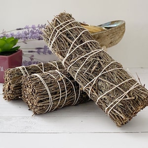 Organic Desert Sage Smudge Stick, 5.5&quot; Desert Sage Smudge Stick, Sagebrush Smudge, Mountain Sage, Grey Sage, Smoke Cleansing Smudge Tool