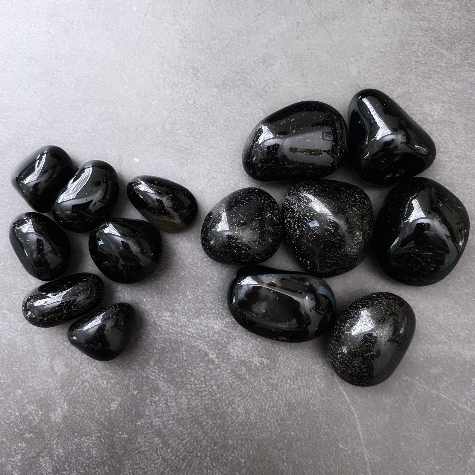 Black Onyx Polished Tumbled Stones Onyx Crystal Reiki Etsy