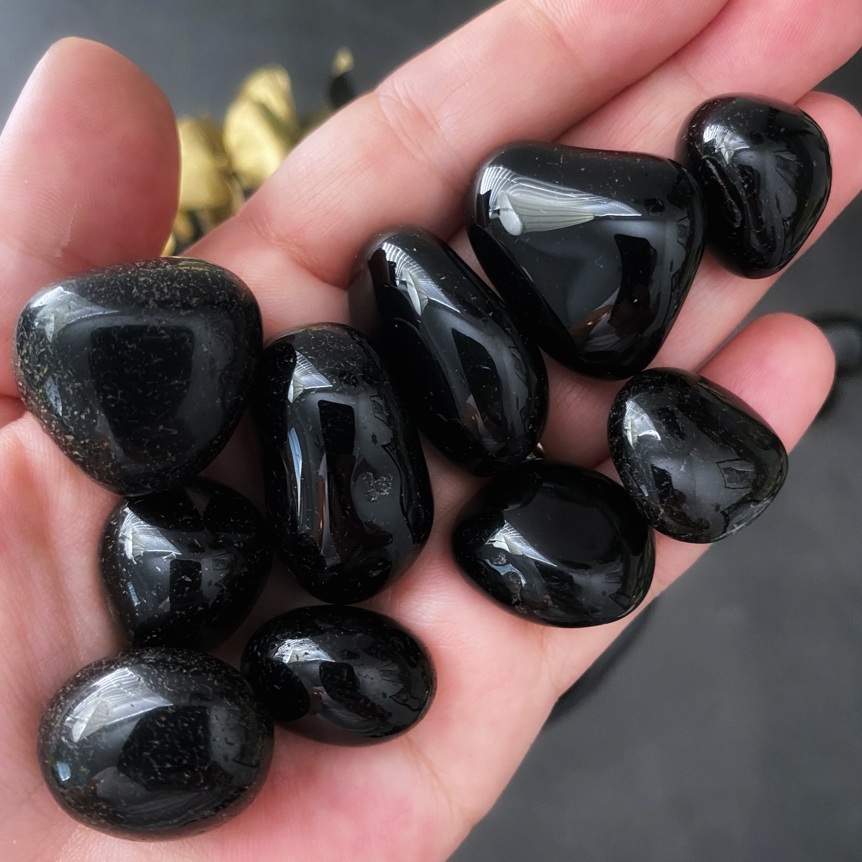 Black Onyx Stone Onyx Crystal Polished Onyx Stones Reiki Etsy UK