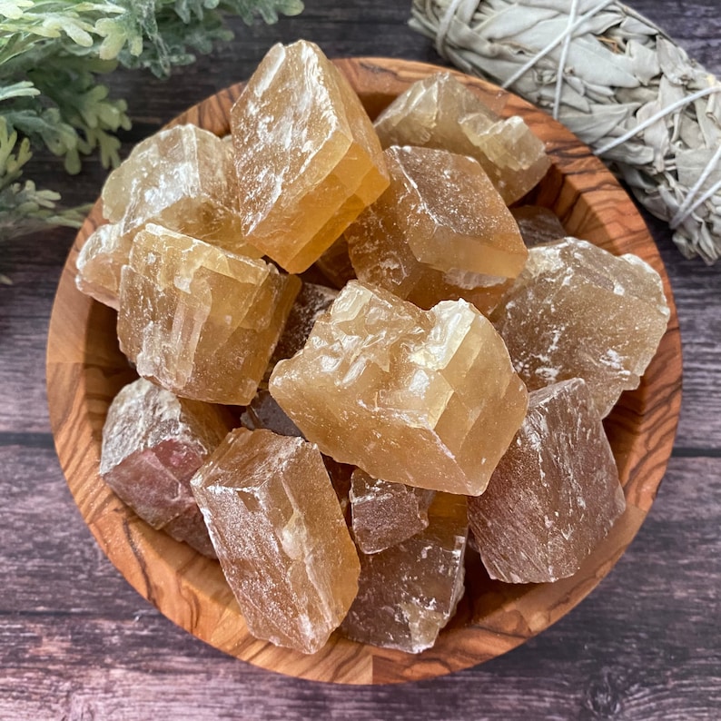 Rough Honey Calcite Stone Raw Honey Calcite Stones Honey Etsy