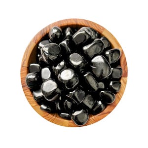 Jet Tumbled Stones | Polished Jet Gemstones | Shop Black Metaphysical Crystals for Root Chakra, Grounding