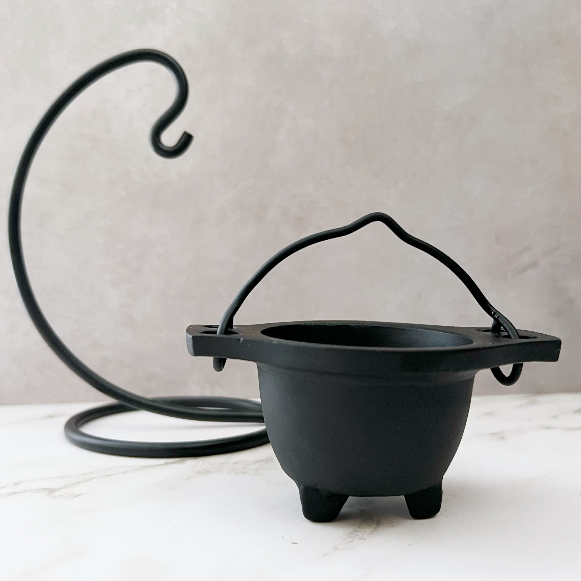 Mini Cast Iron Cauldron With Stand Kit & Optional Smudge | for Incense ...