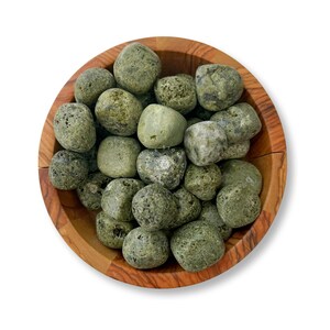 Epidote Tumbled Stones | Polished Natural Genuine Epidote Gemstones | Shop Metaphysical Crystals for Heart Chakra, Individual or Bulk