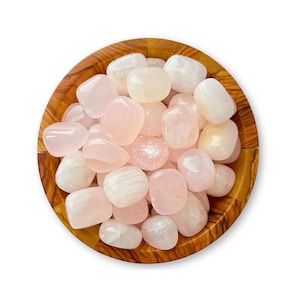 Pink Calcite Tumbled Stones | Polished Pink Calcite, UV Reactive, Glows Under Black Light | Shop Metaphysical Crystals for Heart Chakra