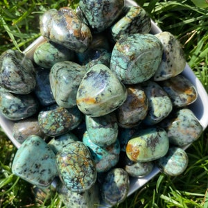 African Turquoise Tumbled Stones African Turquoise Crystal Shop Metaphysical Crystals, Third Eye, Turquoise Jasper image 5