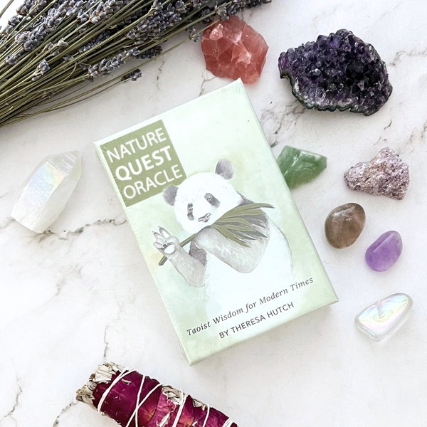 Nature Quest Oracle Deck by Theresa Hutch | 50 Nature Quest Oracle Cards & 132 Pg Guidebook | Tao Te Ching, Taoist Philosophy, Taoism