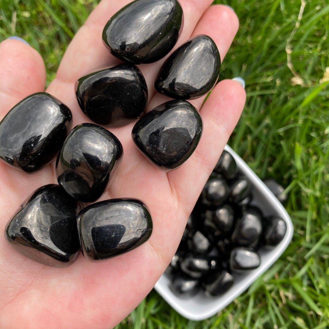 Jet Tumbled Stones Jet Crystal Reiki Healing Crystals Etsy