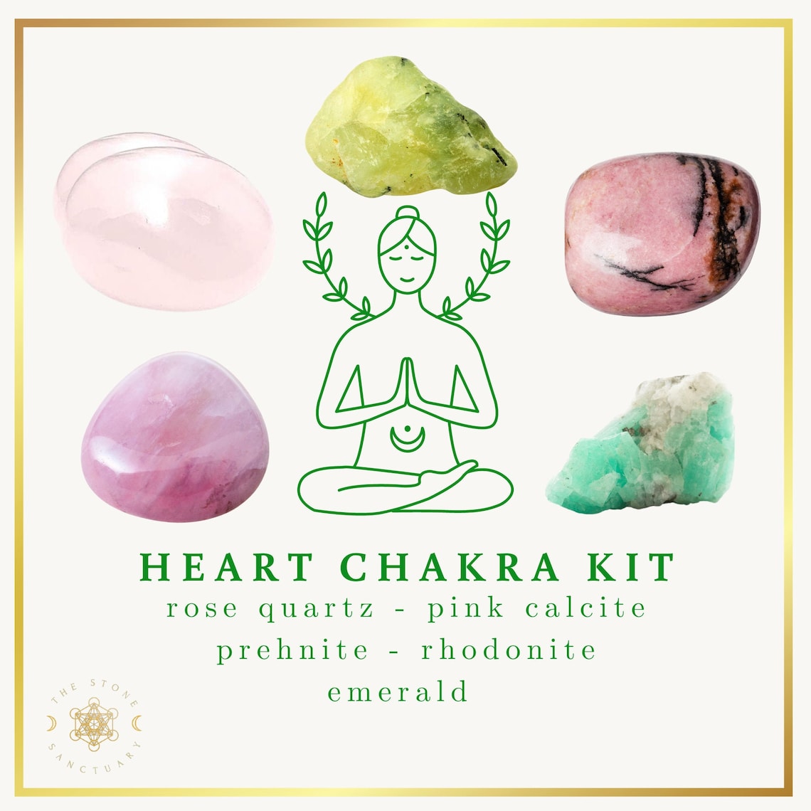 Heart Chakra Crystals Crystals for Heart Chakra Opening 5 Etsy
