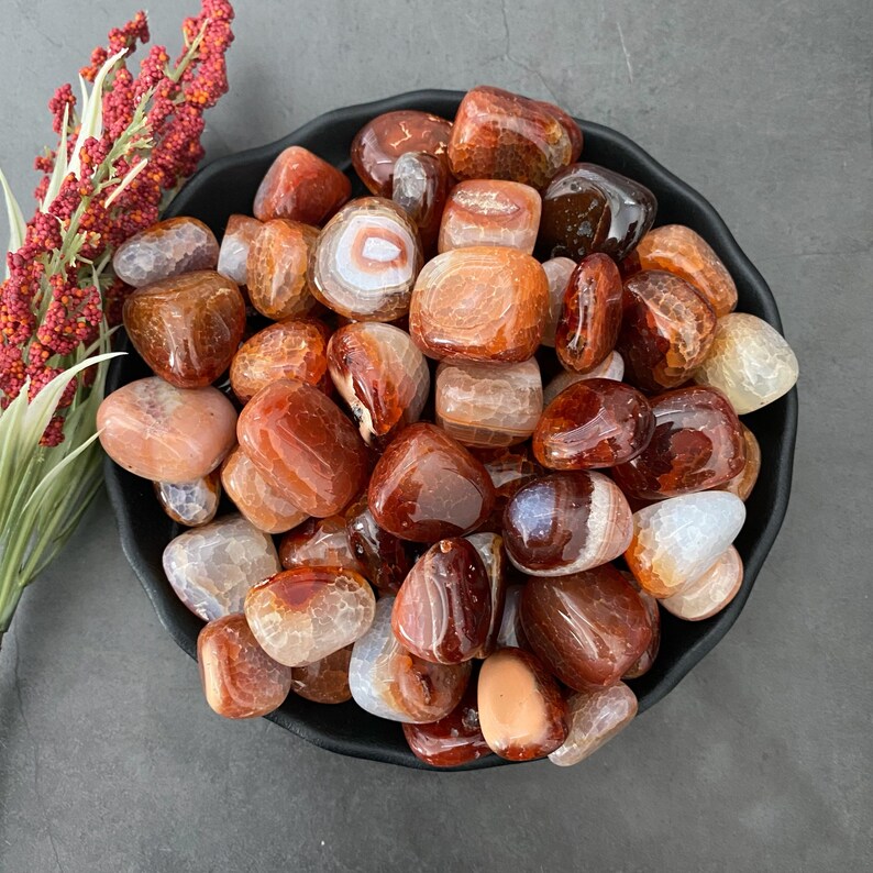 Fire Agate Crystal Fire Agate Stone Polished Fire Agate image 1