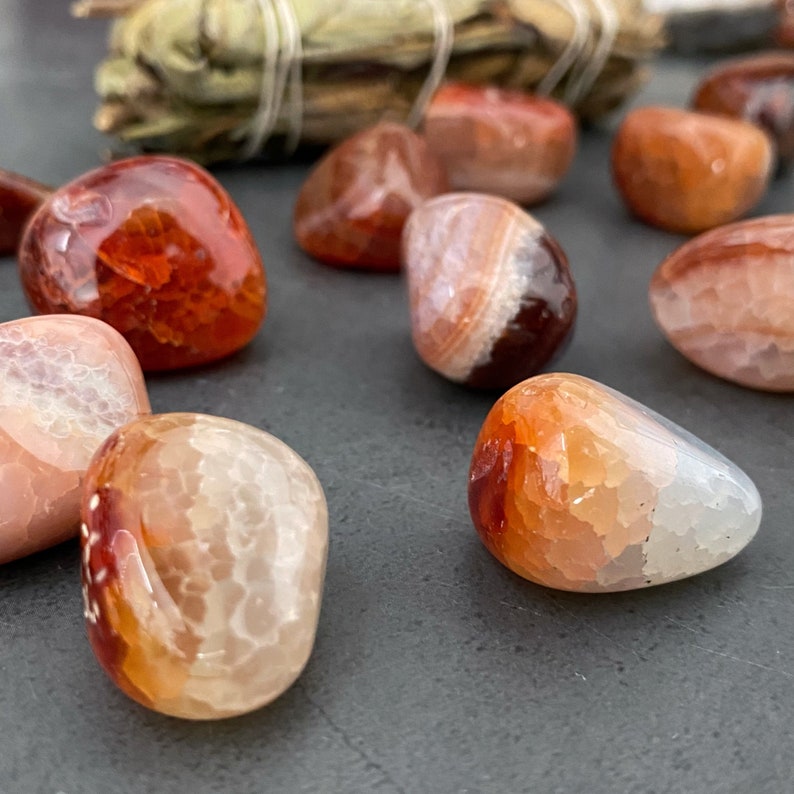 Fire Agate Crystal Fire Agate Stone Polished Fire Agate image 8
