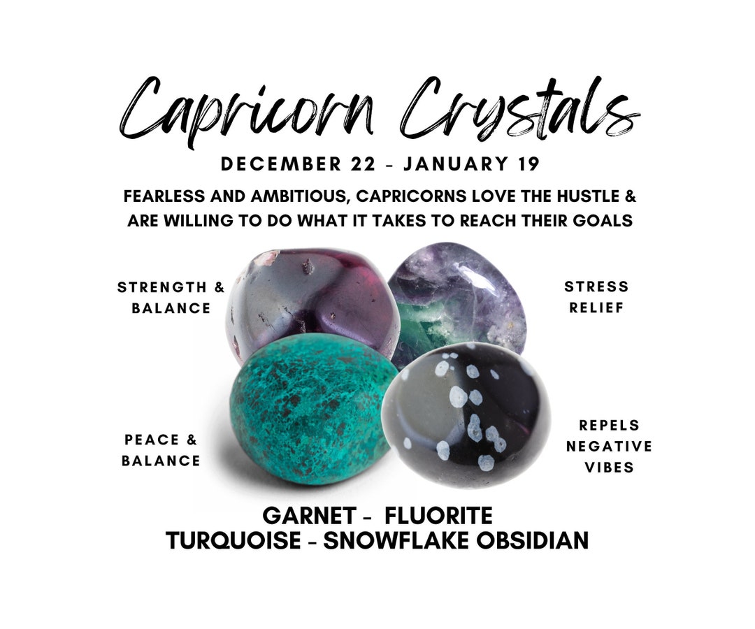 Capricorn Crystals Capricorn Crystal Kit Crystals for Etsy