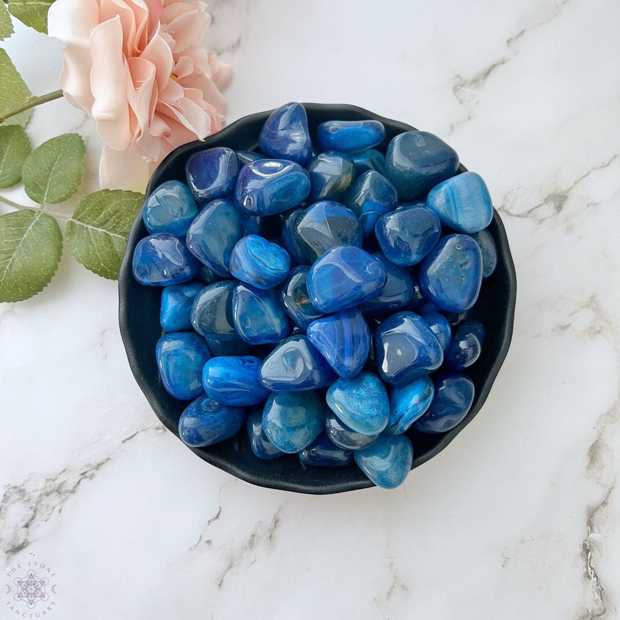 Blue agate crystals deals