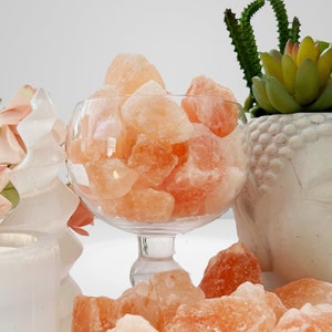 Himalayan Salt Chunks | 1-3&quot; Natural Rough Orange Himalayan Salt | Shop Bulk Metaphysical Crystals for Energy Cleansing, Sacral Chakra