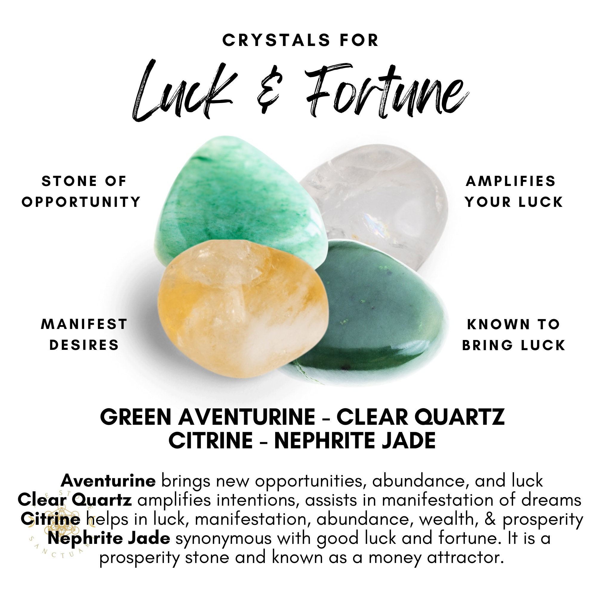 Luck and Fortune Crystal Kit Crystals for Luck & Fortune - Etsy