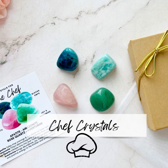 Chef Crystal Set, Crystals for The Chef, Gifts for The Cook, Kitchen Crystals, Metaphysical Crystal Kit, Spiritual Unique Gift Idea