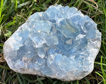 Large Celestite Cluster Geodes | Raw Natural Celestite  | Blue Celestine Points | Choose Size | Shop Metaphysical Crystals, Throat Chakra