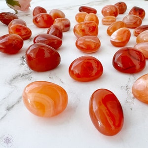 Carnelian Tumbled Stones Grade EX Polished Carnelian Crystals Shop Metaphysical Crystals for Sacral and Root Chakra image 4