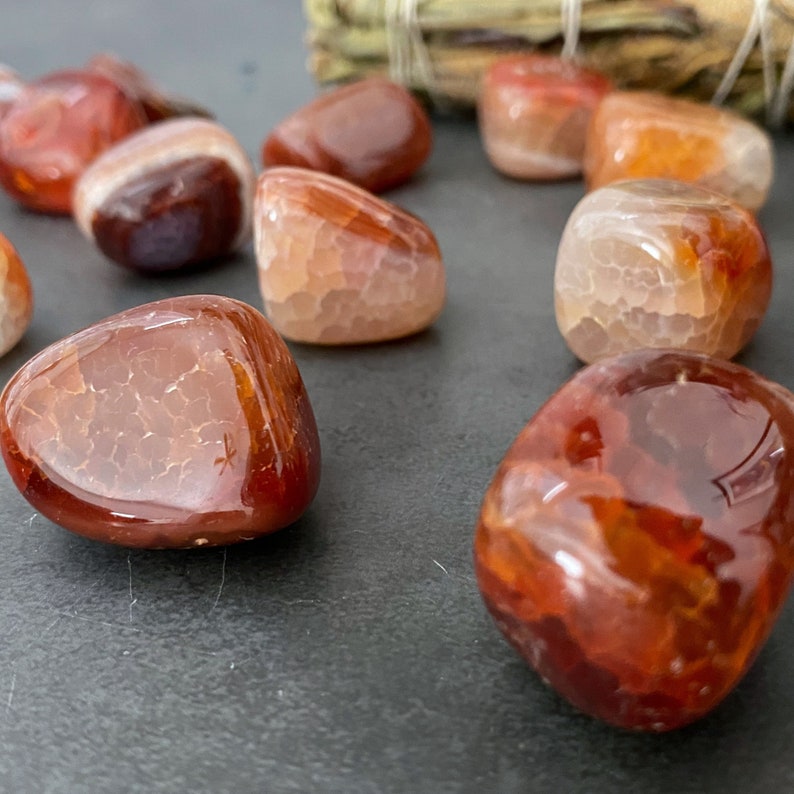 Fire Agate Crystal Fire Agate Stone Polished Fire Agate image 7