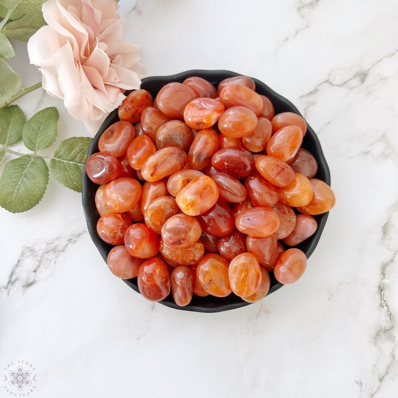 Carnelian Tumbled Stones Grade EX Polished Carnelian Crystals Shop Metaphysical Crystals for Sacral and Root Chakra image 1