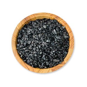 Black Tourmaline Crystal Chips | Polished Mini Black Tumbled Gemstones for Candles, Crafts, Jewelry, Orgone, Art