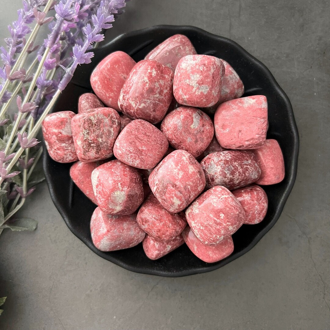 Thulite Tumbled Stones | Polished Thulite Crystal Gemstones Thulite Tumbled Stones | Polished Thulite Crystal Gemstones