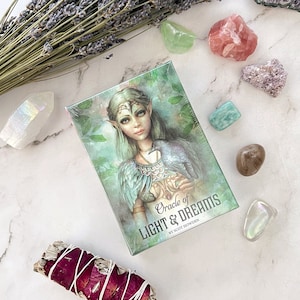 Oracle of Light & Dreams Oracle Deck by Scot Howden | 49 Light and Dreams Oracle Cards w/104 Pg Guidebook | Fae, Fairy, Mythical Creatures