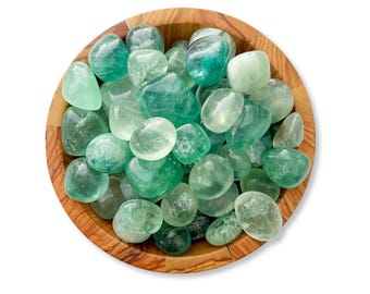 Green Fluorite Tumbled Stones | Polished Green Fluorite Crystal | Shop Metaphysical Crystals for Throat & Heart Chakras