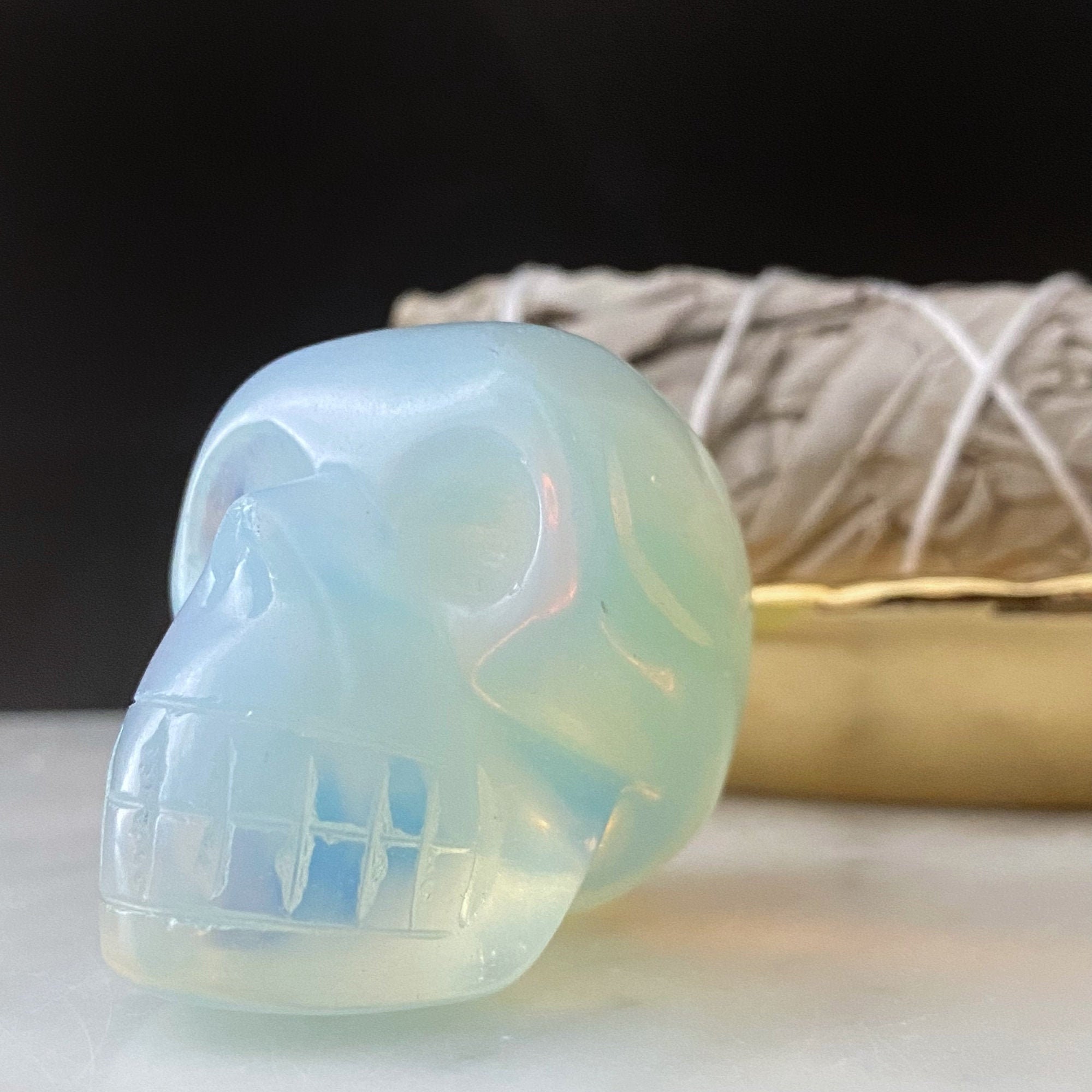 2 Opalite Skull Opalite Crystal Skull Reiki Healing Etsy