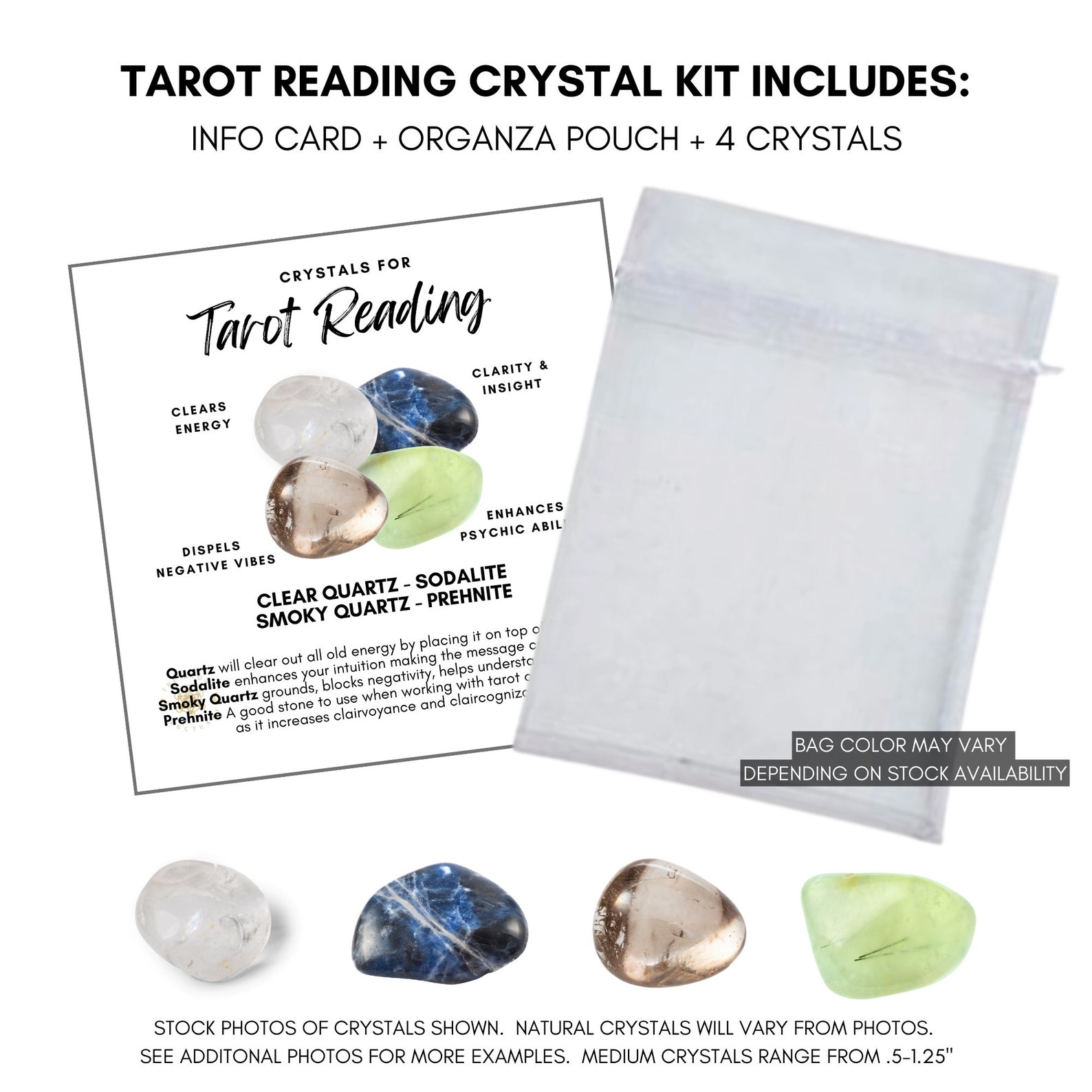 Tarot Crystals Crystals for Tarot Readers Tarot Reading Etsy