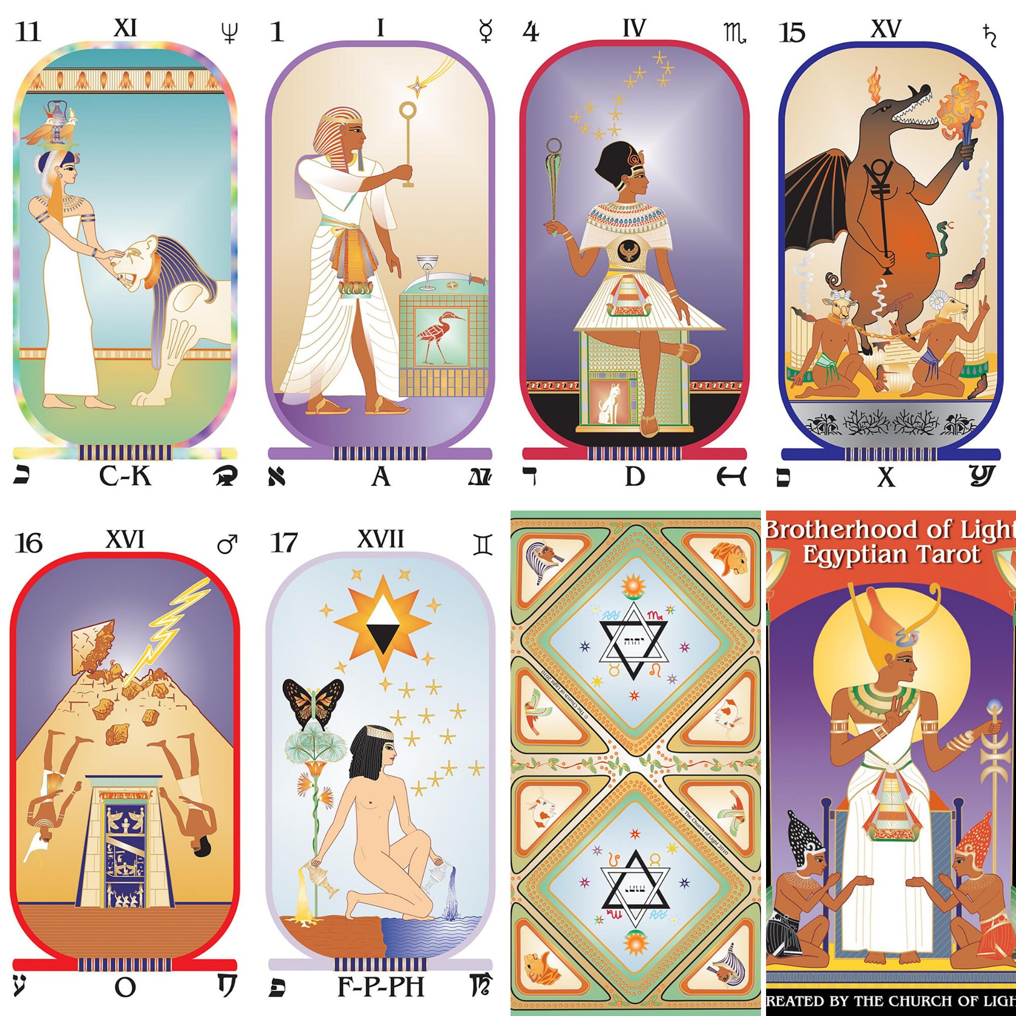 Brotherhood of Light Egyptian Tarot Card Deck by Vicki Brewer - Etsy