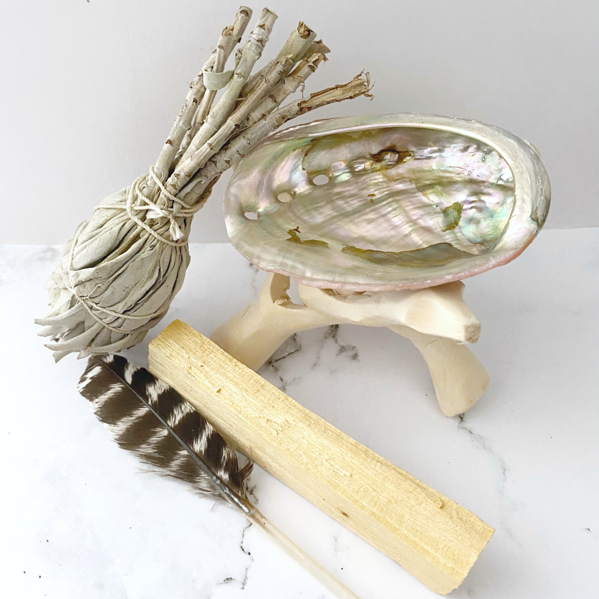 Smudge Kit Mini Smudge Beginner Kit, Beginners Smudge Kit, Sage Smudge Kit, 5 Pc ...