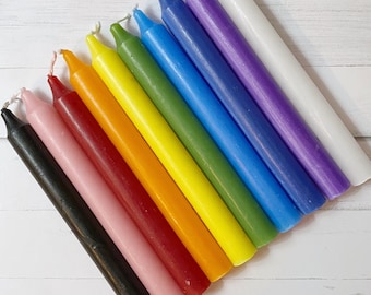 5" Spell Candles, Chime Candles, Chakra Candles, Witch Candles for Spells, Ritual Candles, Small Bulk Candles, Candle Magic, Meditation