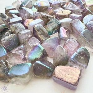 Angel Aura Amethyst Crystal Opal Aura Amethyst Tumble Polished Aura Amethyst Tumbled Stones Shop Metaphysical Crystals, High Vibration image 6