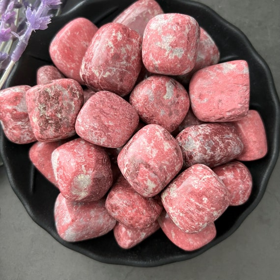 Thulite Tumbled Stones | Polished Thulite Crystal Gemstones From