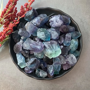 Raw Fluorite Crystal | Rough Natural Rainbow Fluorite Stones | Shop Metaphysical Crystals | Crown, Third Eye, Throat Chakra