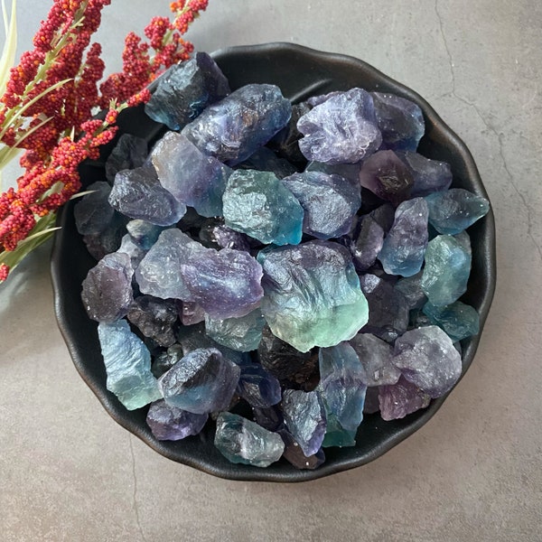 Raw Fluorite Crystal | Rough Natural Rainbow Fluorite Stones | Shop Metaphysical Crystals | Crown, Third Eye, Throat Chakra